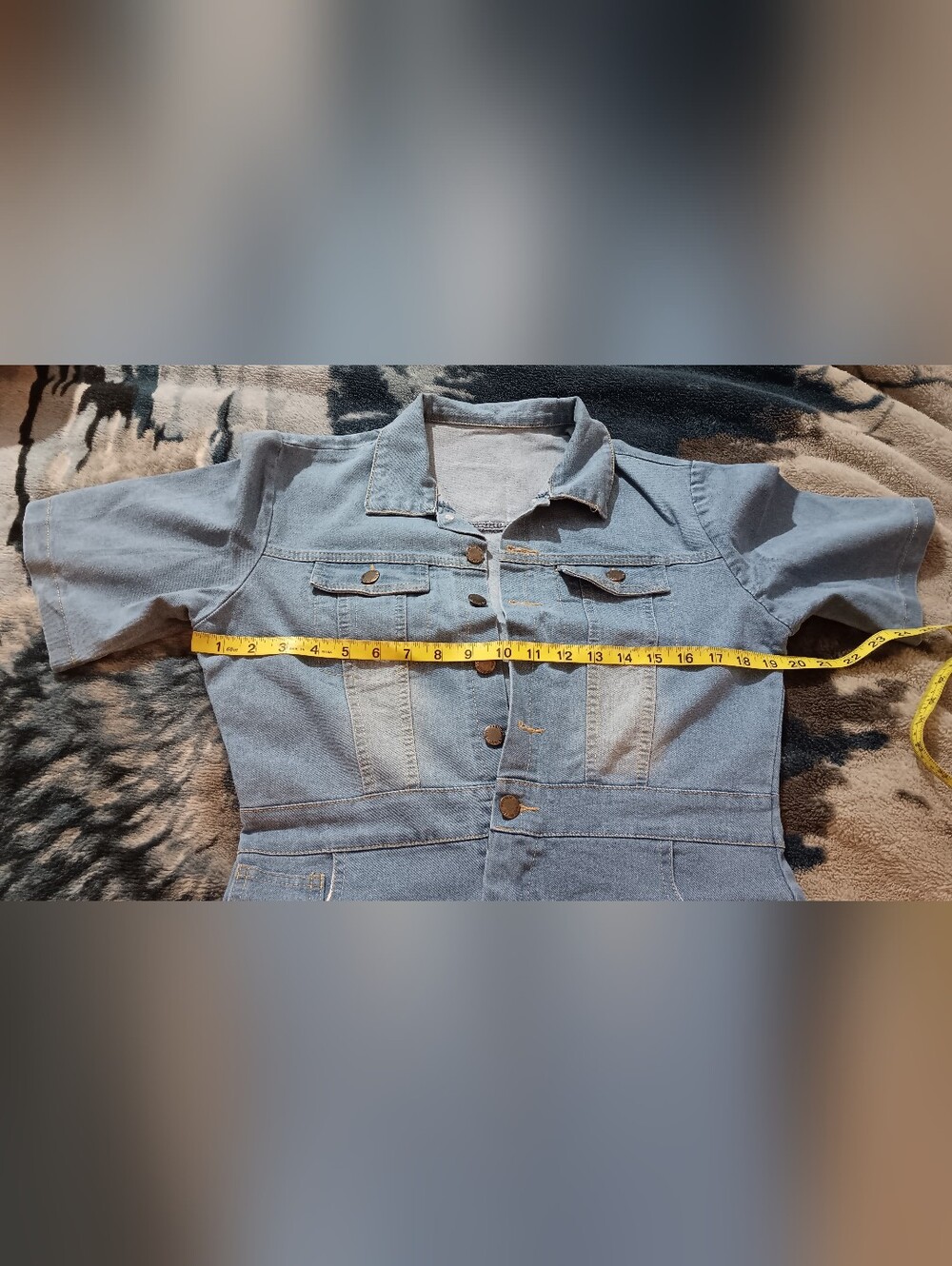 Denim Distressed Dress (NWOT) - Picture 4 of 8
